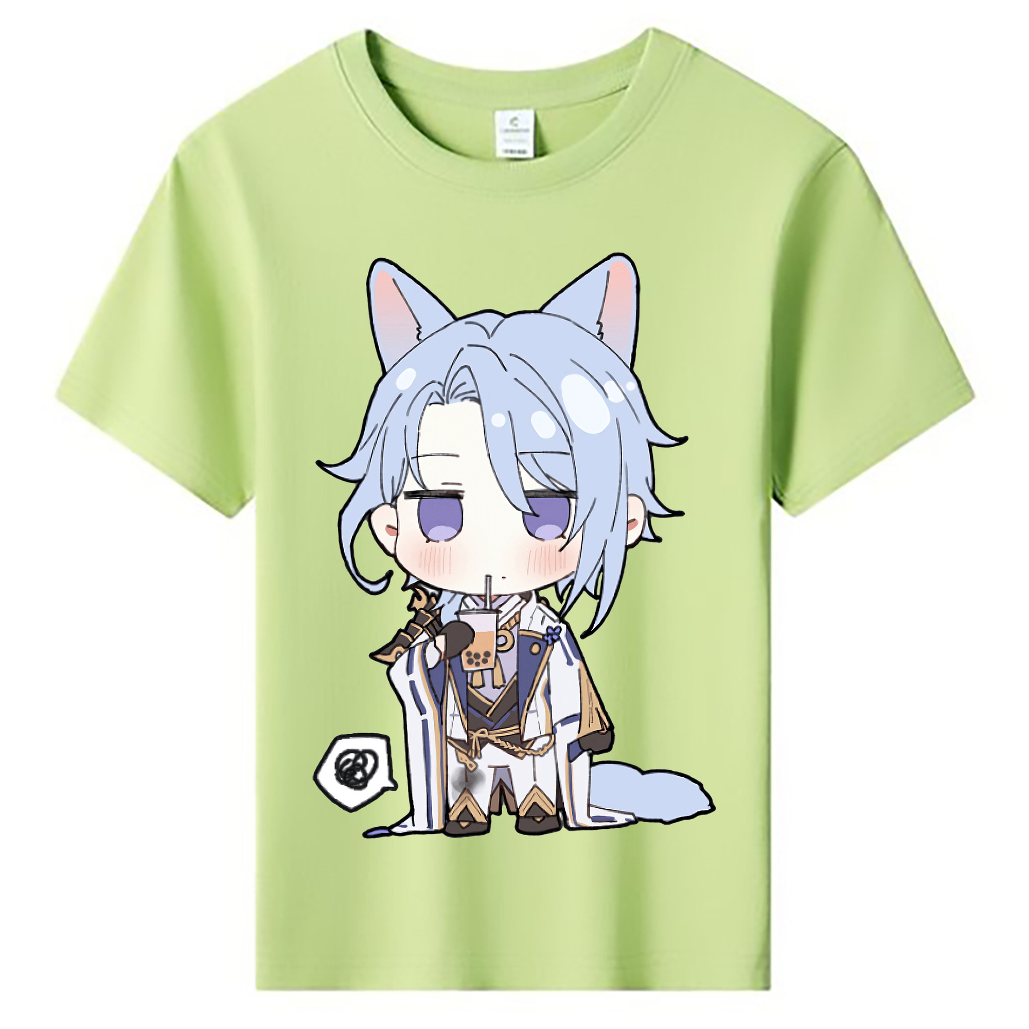 げんし神 神里綾人 かみさとあやと genshin Kamisato Ayato 綿100％キッズTシャツ（フロントプリント）